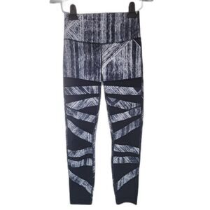Lululemon High Times Pant Heat Wave White Black Leggings